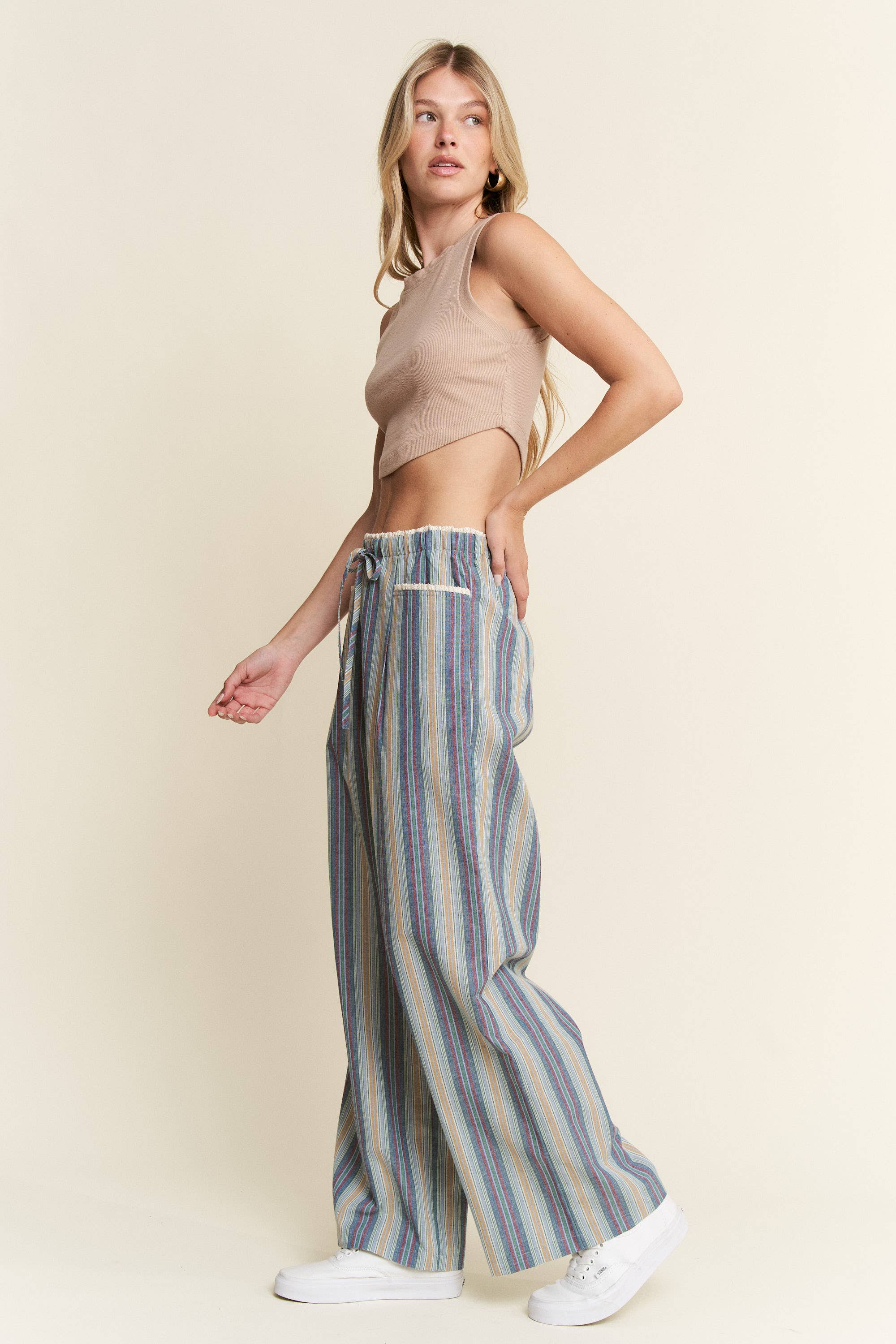 PREORDER: Eclectic Stripe Linen Pants by Jade by Jane (ETA: Beginning of October) - BFF Here