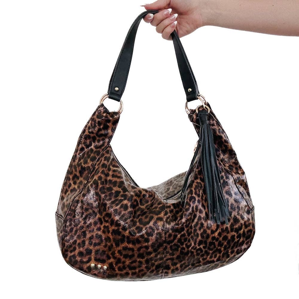 Hazel Hobo Shoulder Bag with Tassel by Pretty Simple - BFF Here
