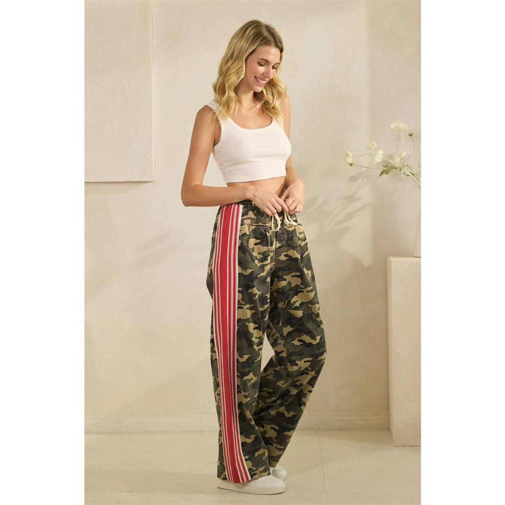 Sport Striped Wide Legged Pants - BFF Here