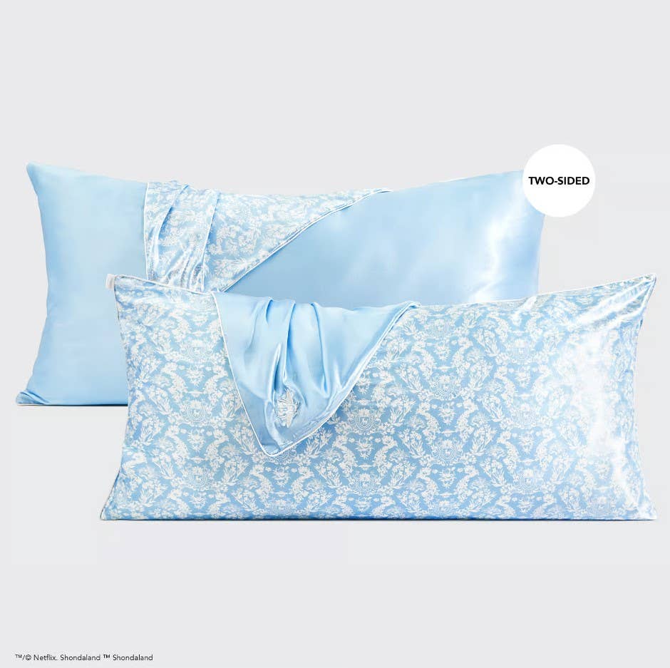 Kitsch x Bridgerton King Satin Pillowcase / Toile De Blue - BFF Here