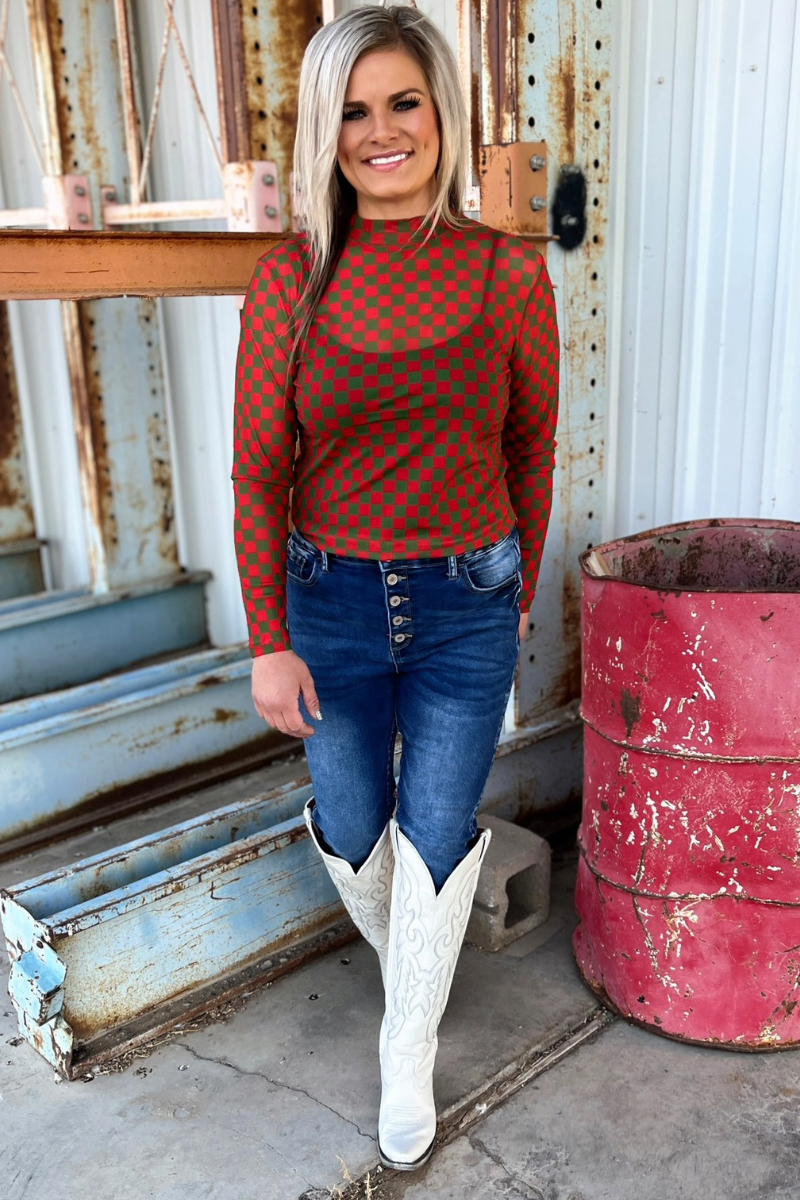 Under The Mistletoe Mesh Top by Sterling Kreek - BFF Here