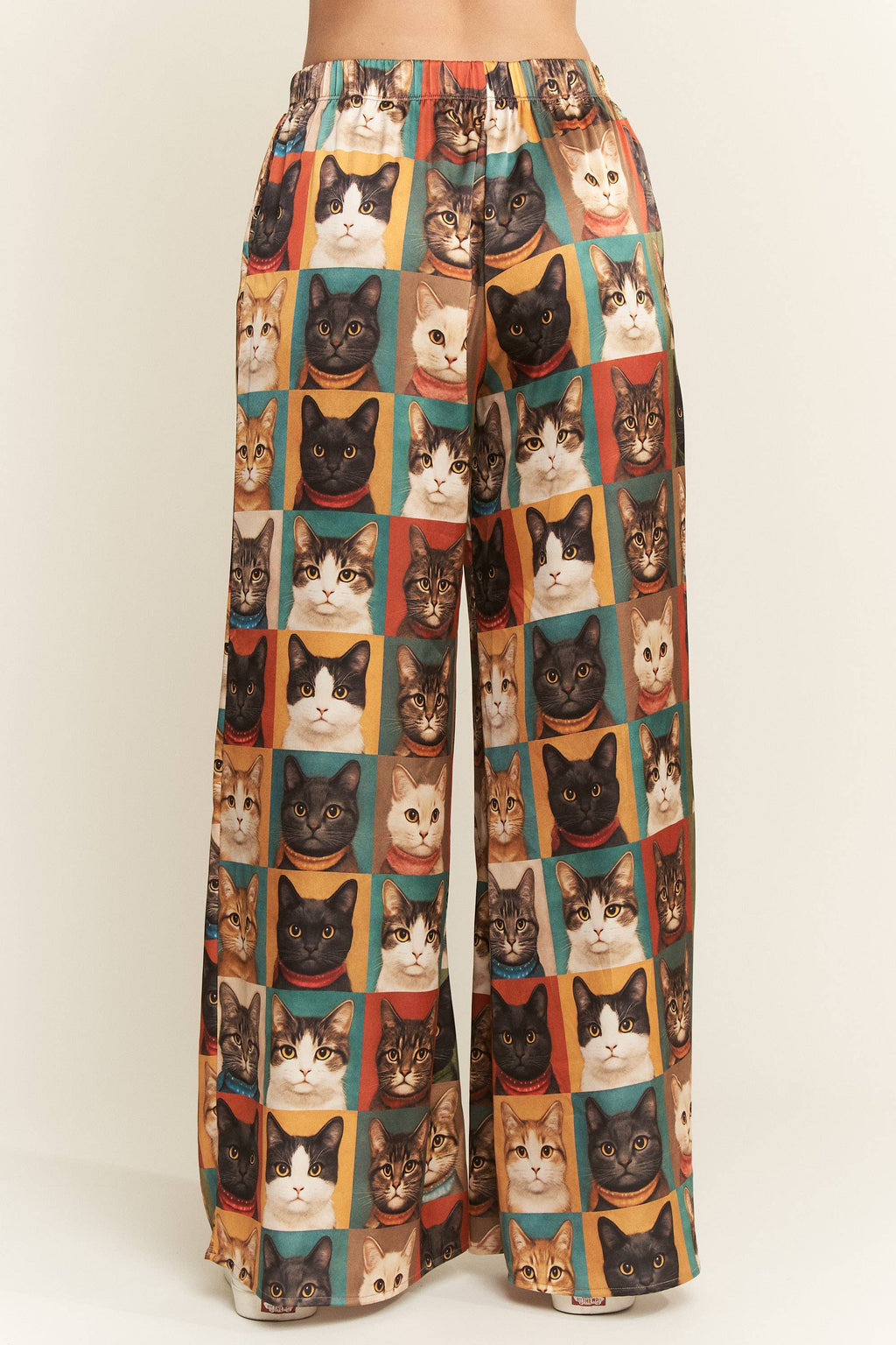 PREORDER: Cat Portrait Wide Leg Satin Pants by Jade by Jane (ETA: End of September) - BFF Here