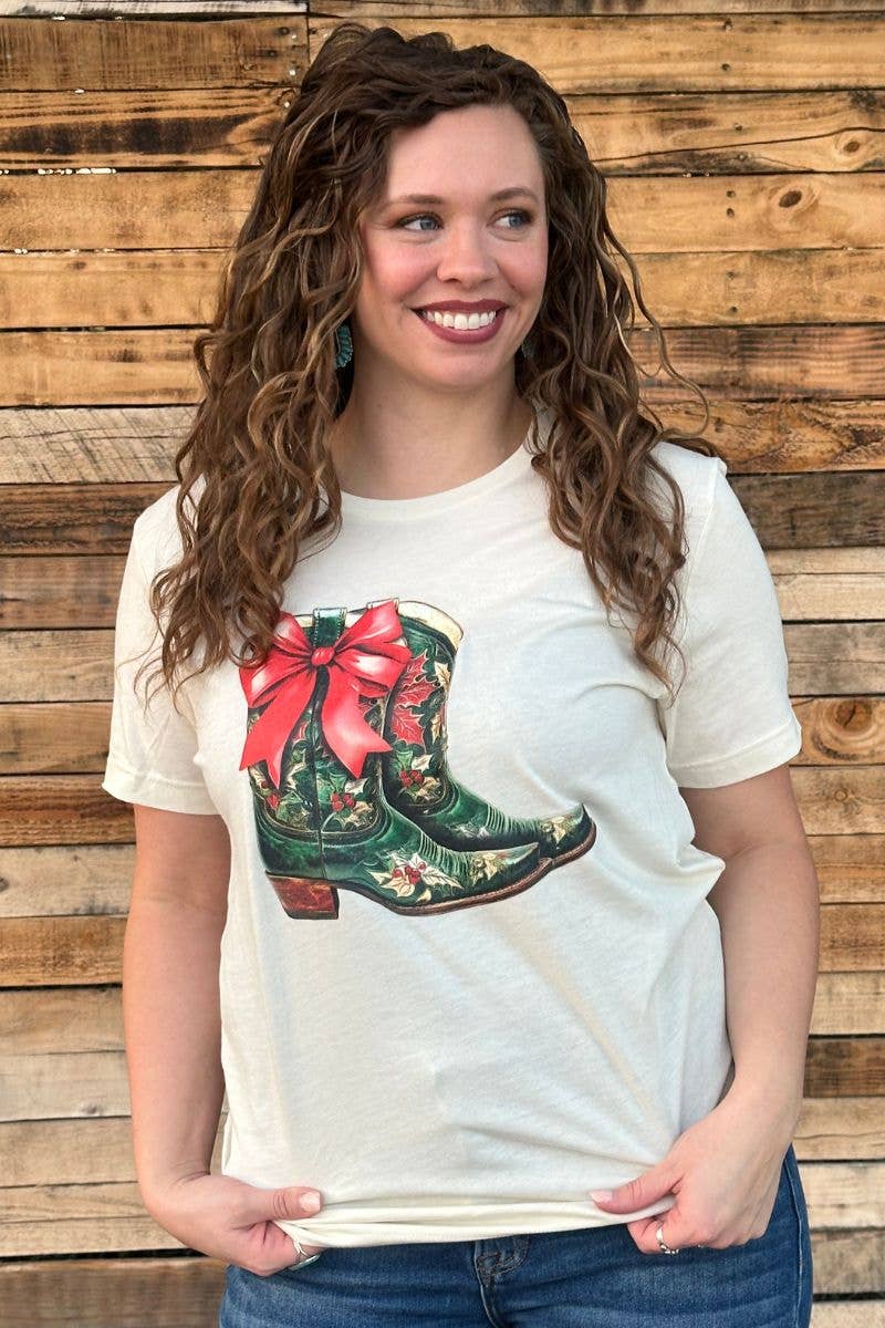 All I Want For Christmas Is Boots Tee by Sterling Kreek