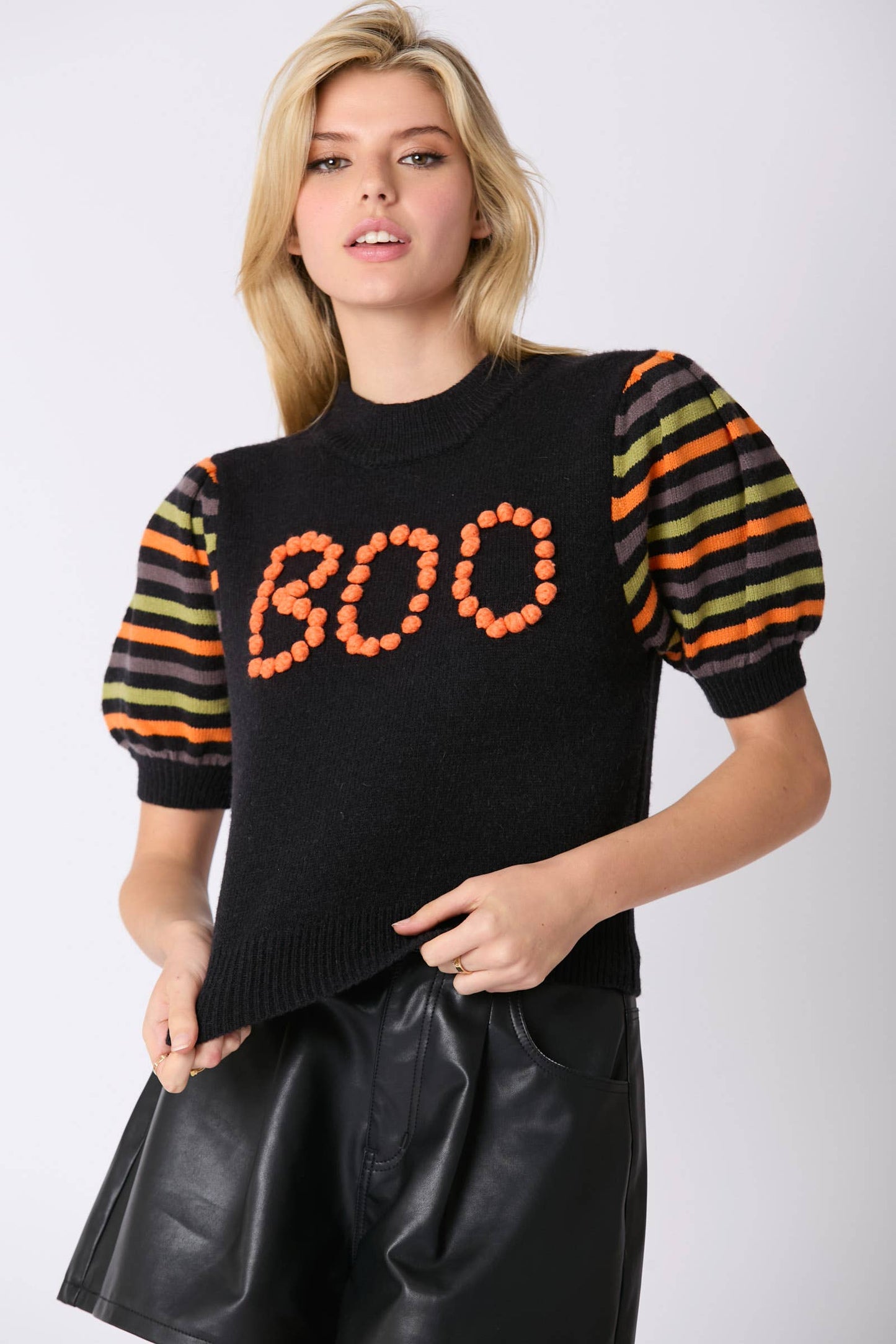 BOO-tiful Puff Sleeve Sweater