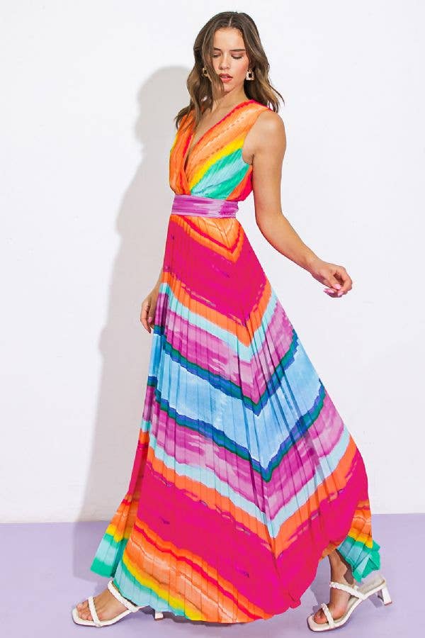 Radiant Spectrum Maxi Dress - BFF Here