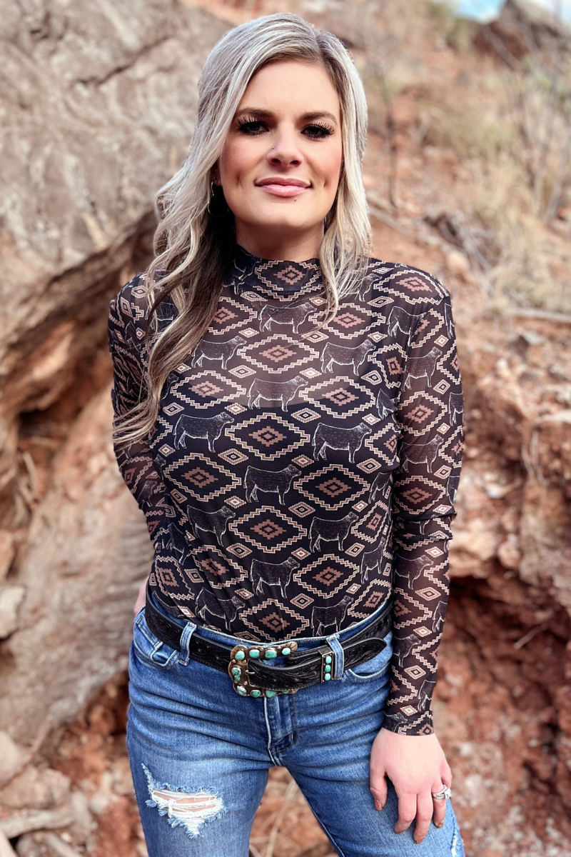 Show Me Your Steer Mesh Top by Sterling Kreek - BFF Here