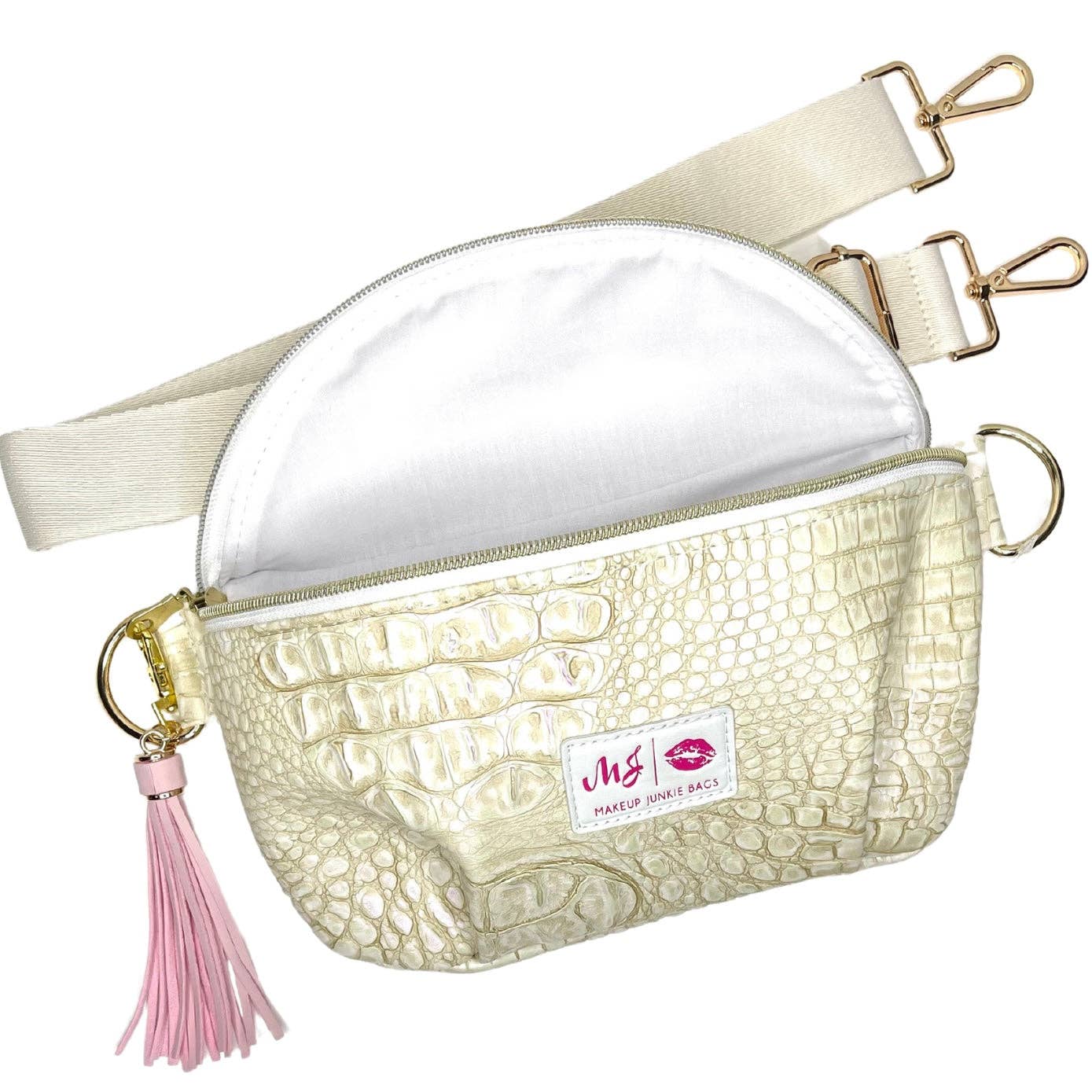 PREORDER: Sidekick Bag Ice Gator Blush Beauty by Makeup Junkie Bags (ETA: Beginning of February) - BFF Here