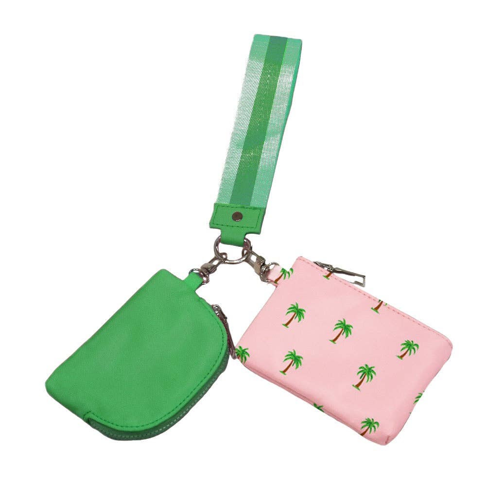 Summer Spritz Dual Pouch Wristlet by Pretty Simple / Choice of Color - BFF Here