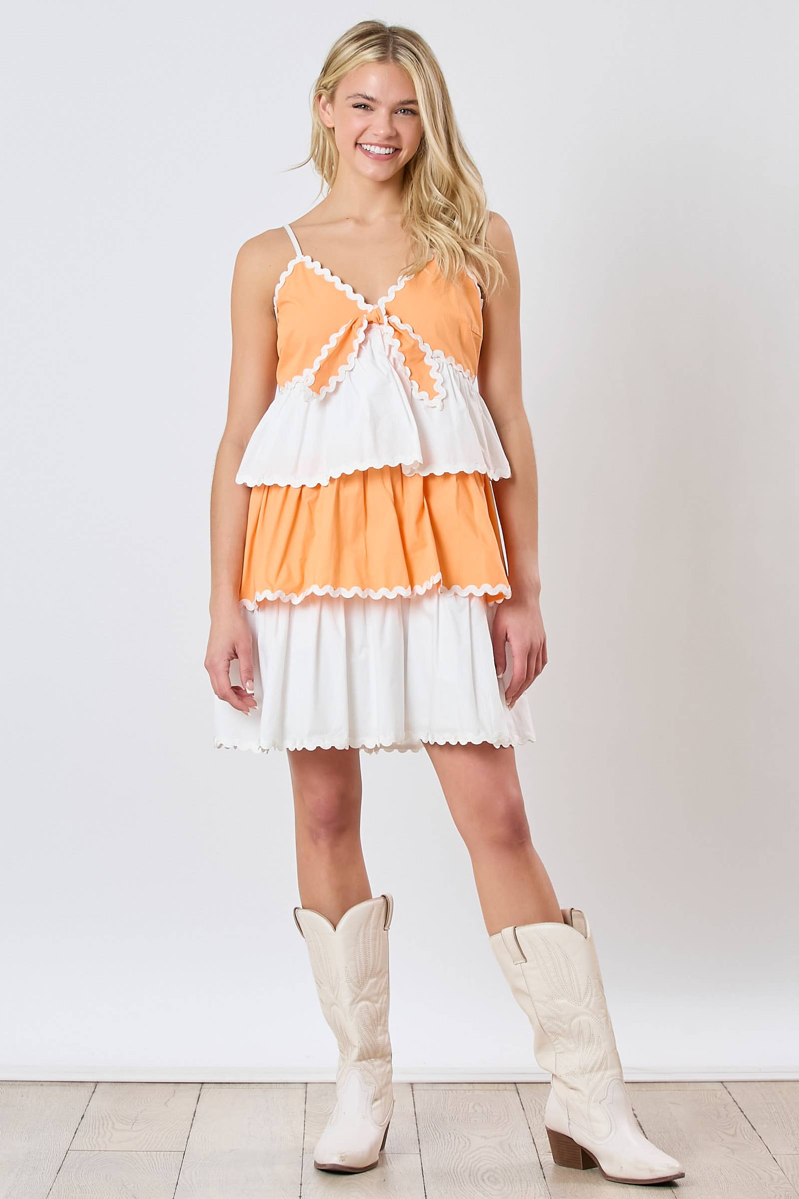 Sunshine Layers: Vibrant and Playful Tiered Dresses / Choice of Color - BFF Here