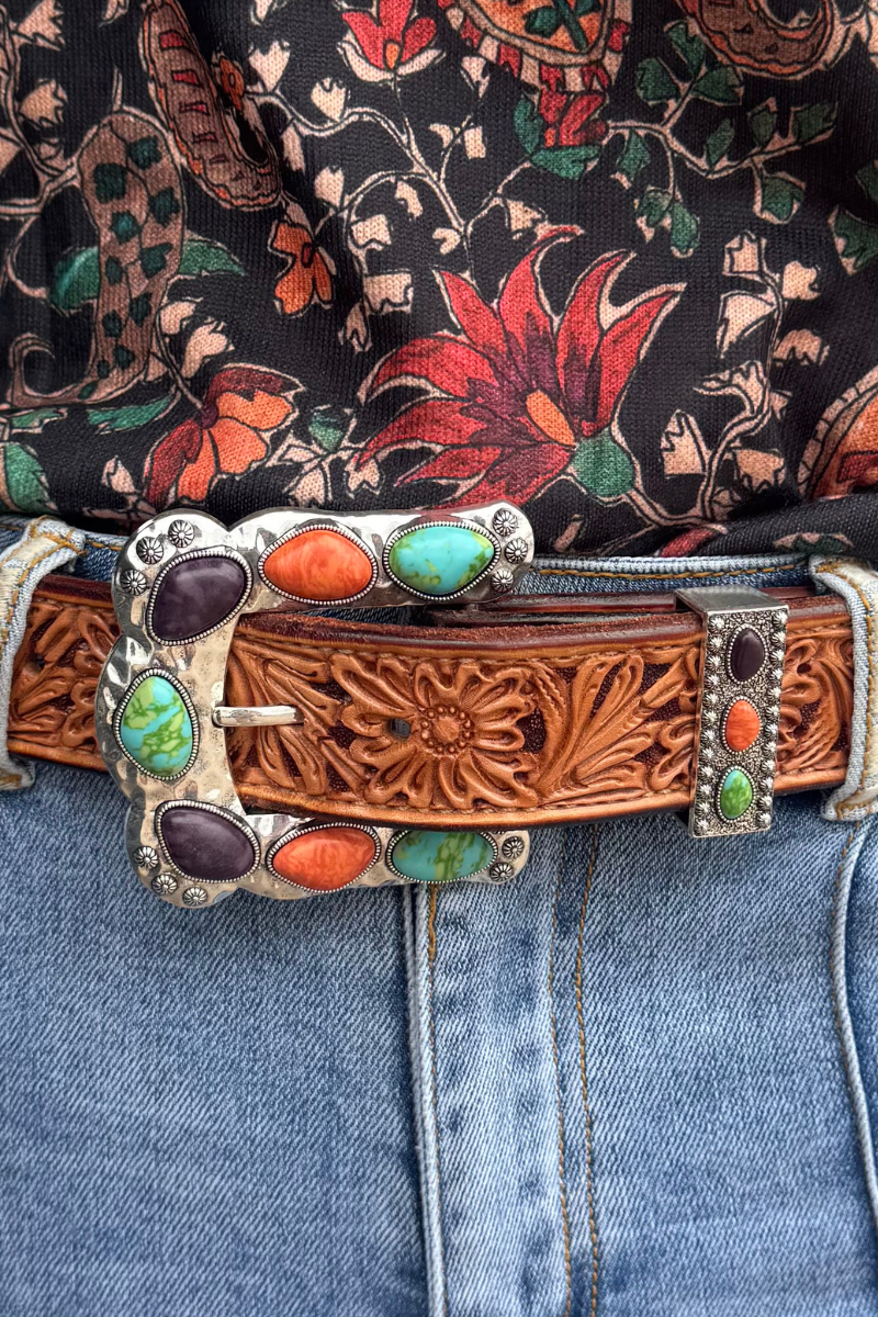 Buckle Up Belt Buckle by Sterling Kreek / Multi - BFF Here