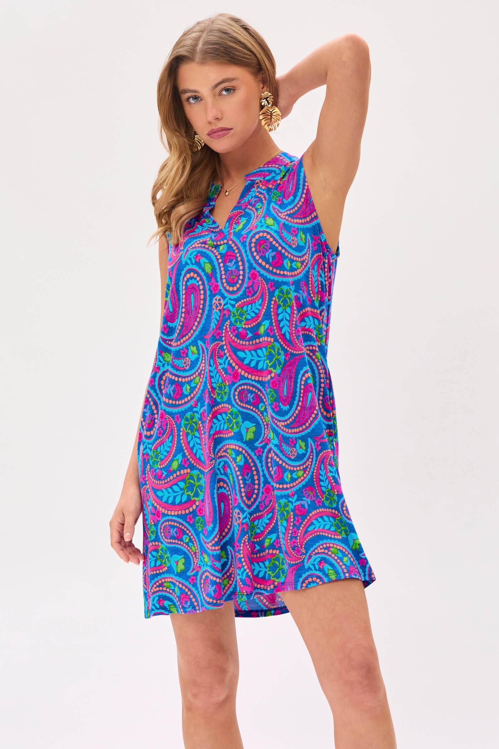 Lizzy A-Line Dress by Dear Scarlett / Royal - BFF Here