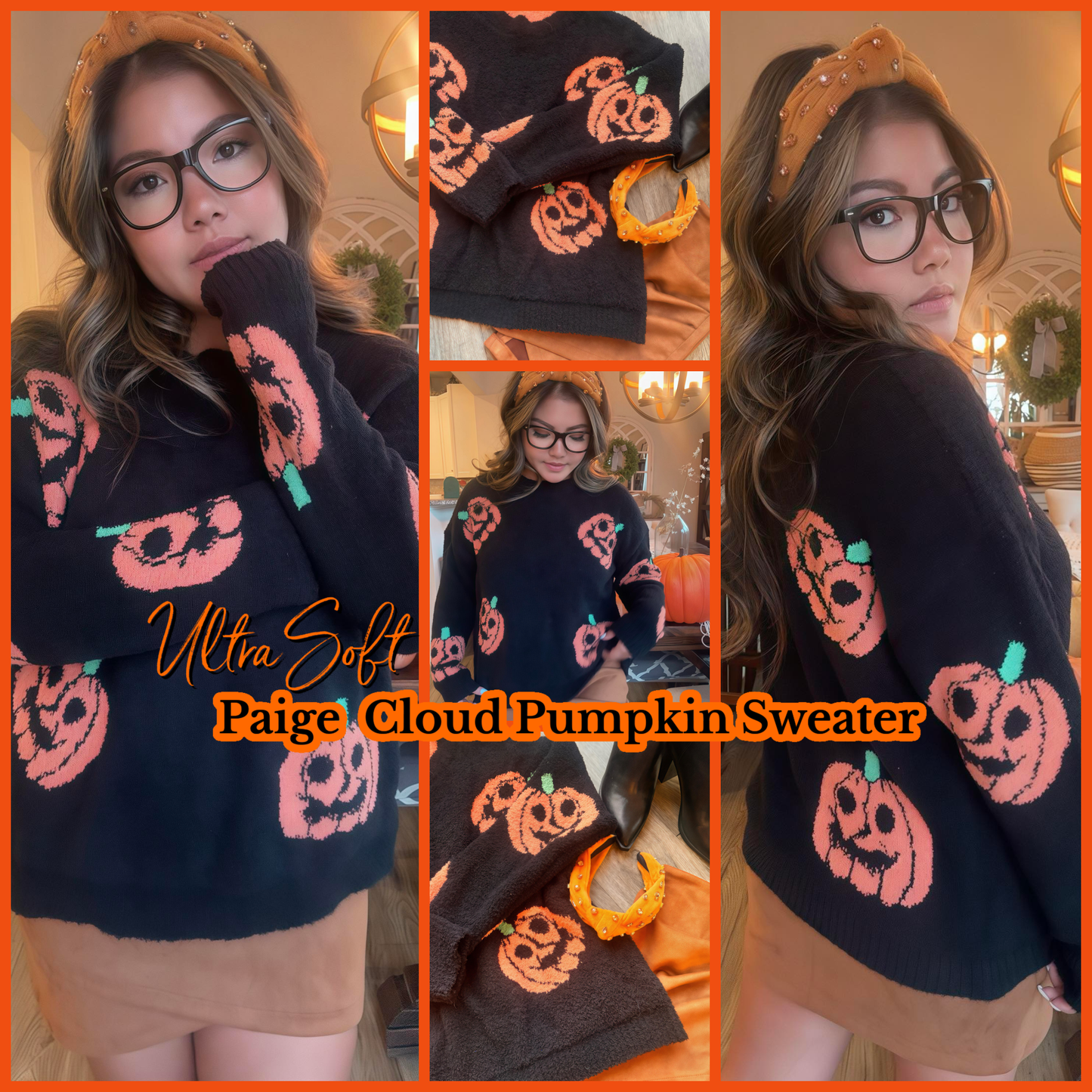 PREORDER: Paige Cloud Pumpkins Sweater by JadyK (Ships Beginning of October) - BFF Here