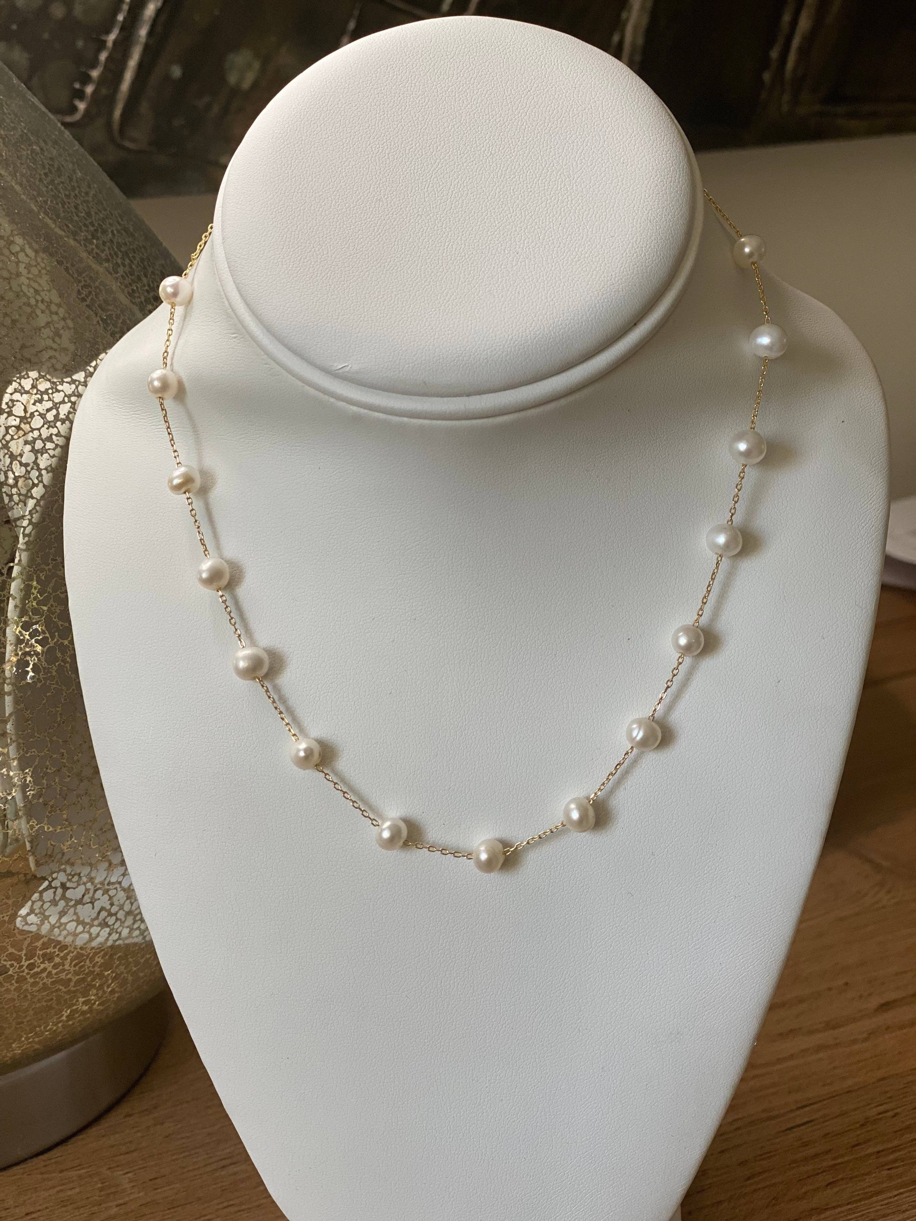 Dewdrop Whispers Pearl Necklace - BFF Here