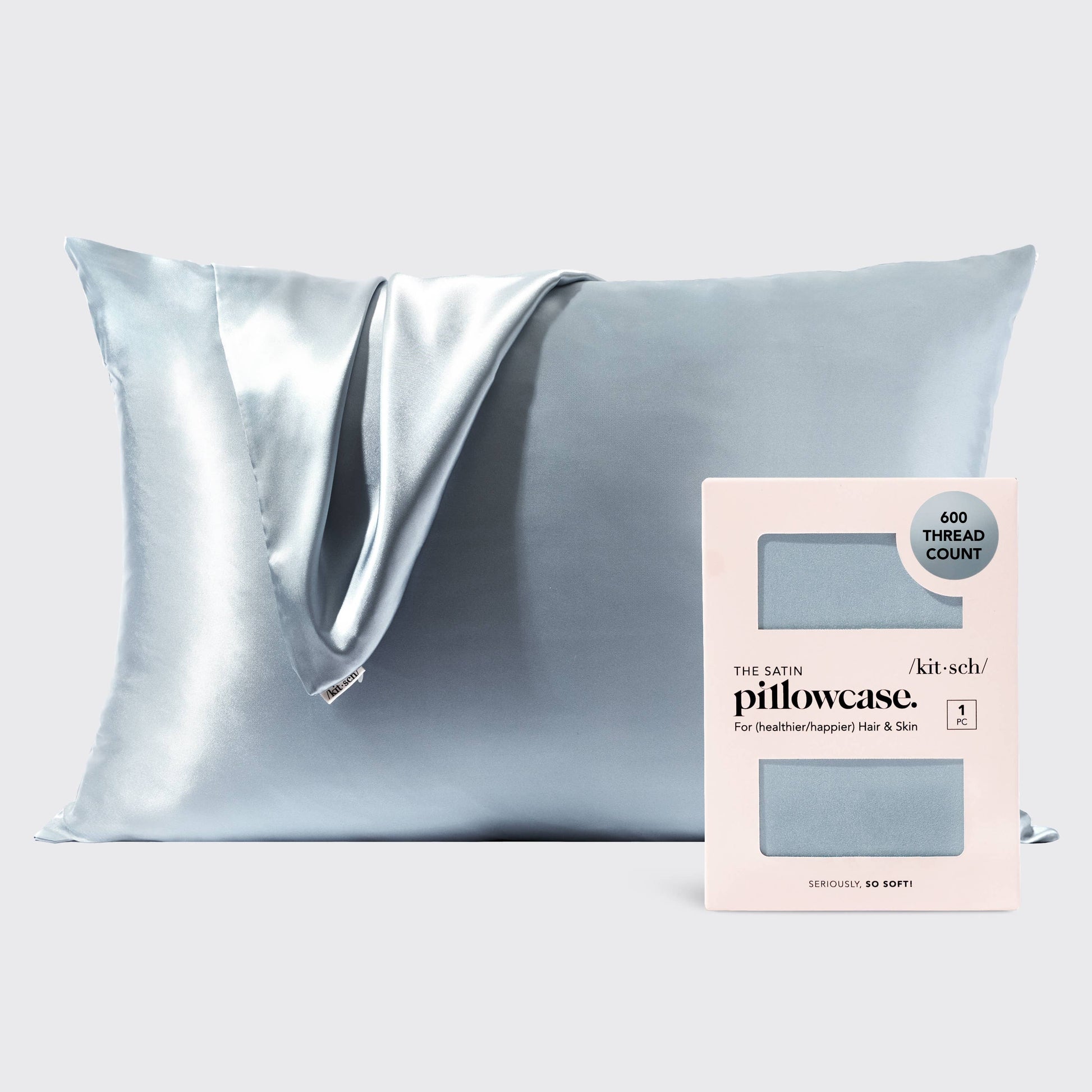 Standard Satin Pillowcase - Haze Blue - BFF Here