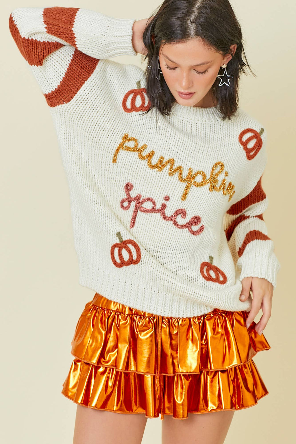 PREORDER: Cozy Pumpkin Spice Sweater ( Ships Middle of September ) - BFF Here