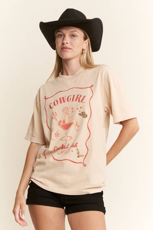 Cowgirl Cocktail Club Tee by Jade by Jane - BFF Here