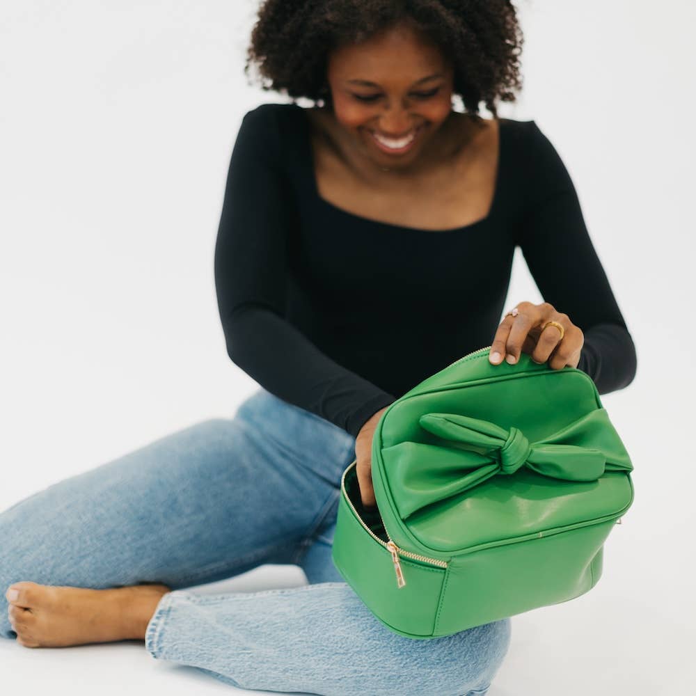 Madelyn Bow Makeup Bag by Pretty Simple - BFF Here