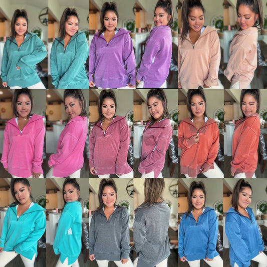 PREORDER: New Bestie- Isabella Half Zip Pullover by JadyK (Ships End of October) - BFF Here