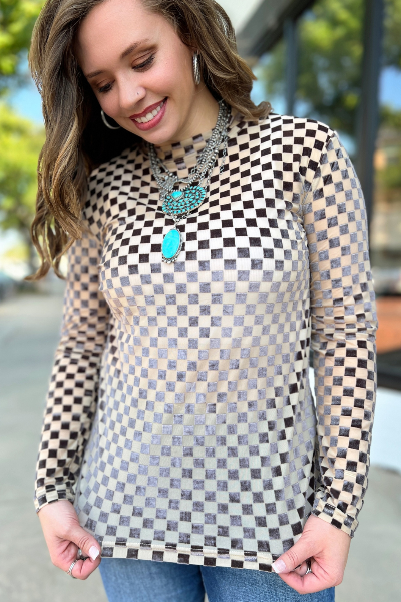 Sweet Dreams Velvet Mesh Top by Sterling Kreek - BFF Here