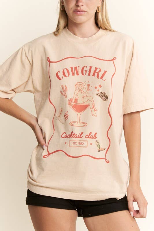 Cowgirl Cocktail Club Tee by Jade by Jane - BFF Here