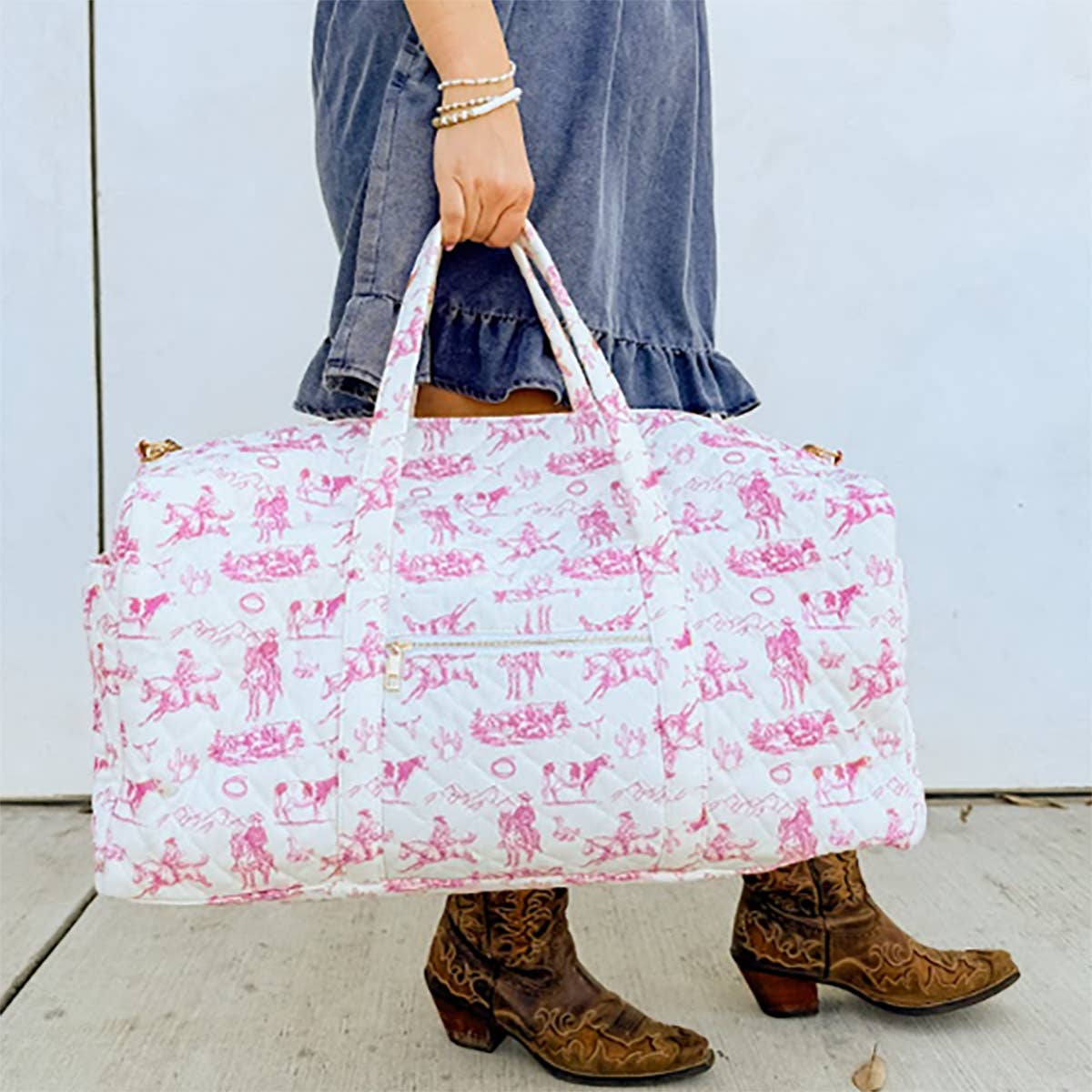 PREORDER: Pink Rodeo Queen: Cowgirl Pattern Bags / Choice of Style (Ships Beginning of April) - BFF Here
