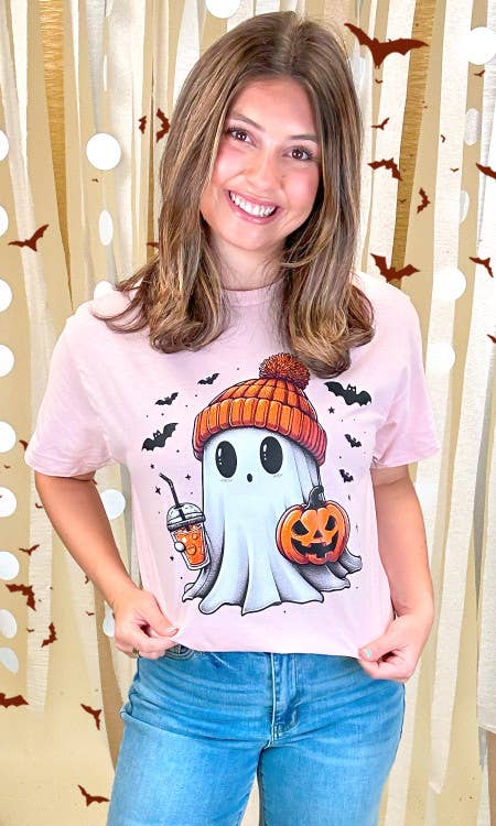 Haunted Pumpkin Latte Ghost Tee - BFF Here