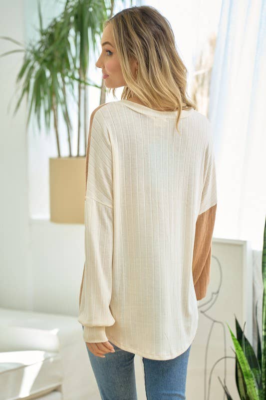 Golden Hour V-Neck Sweatshirt - BFF Here