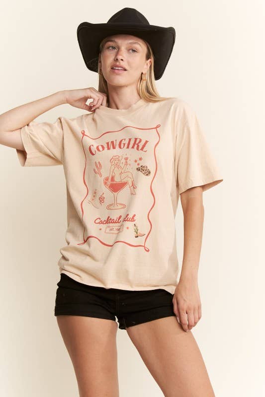 Cowgirl Cocktail Club Tee by Jade by Jane - BFF Here