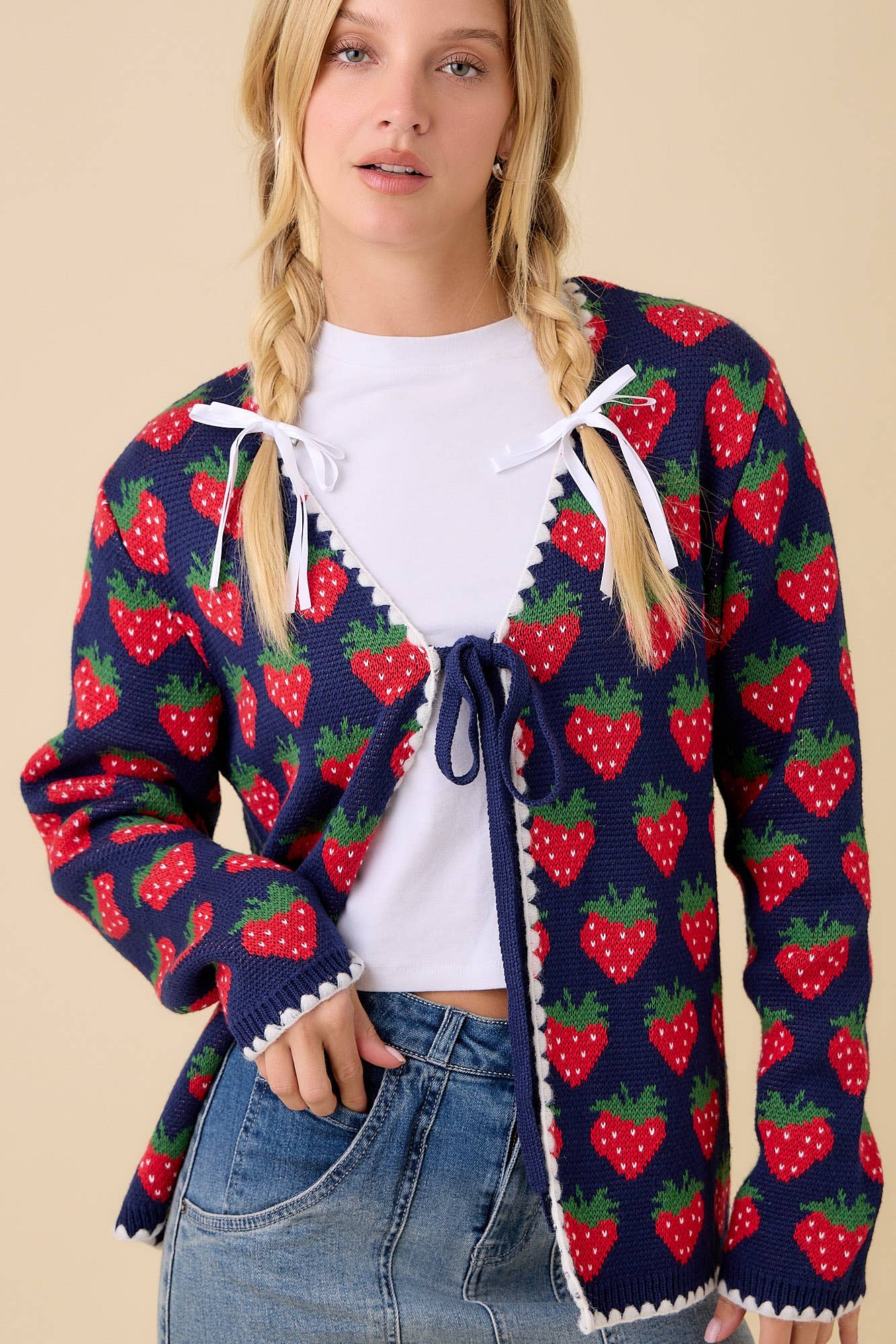 Berry Sweet Knit Cardigan by Main Strip - BFF Here