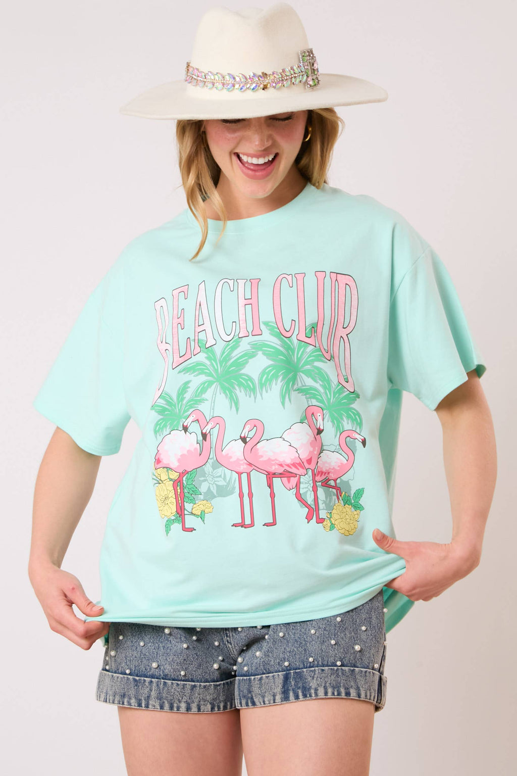 Flamingo Frenzy: Beach Club Tee - BFF Here
