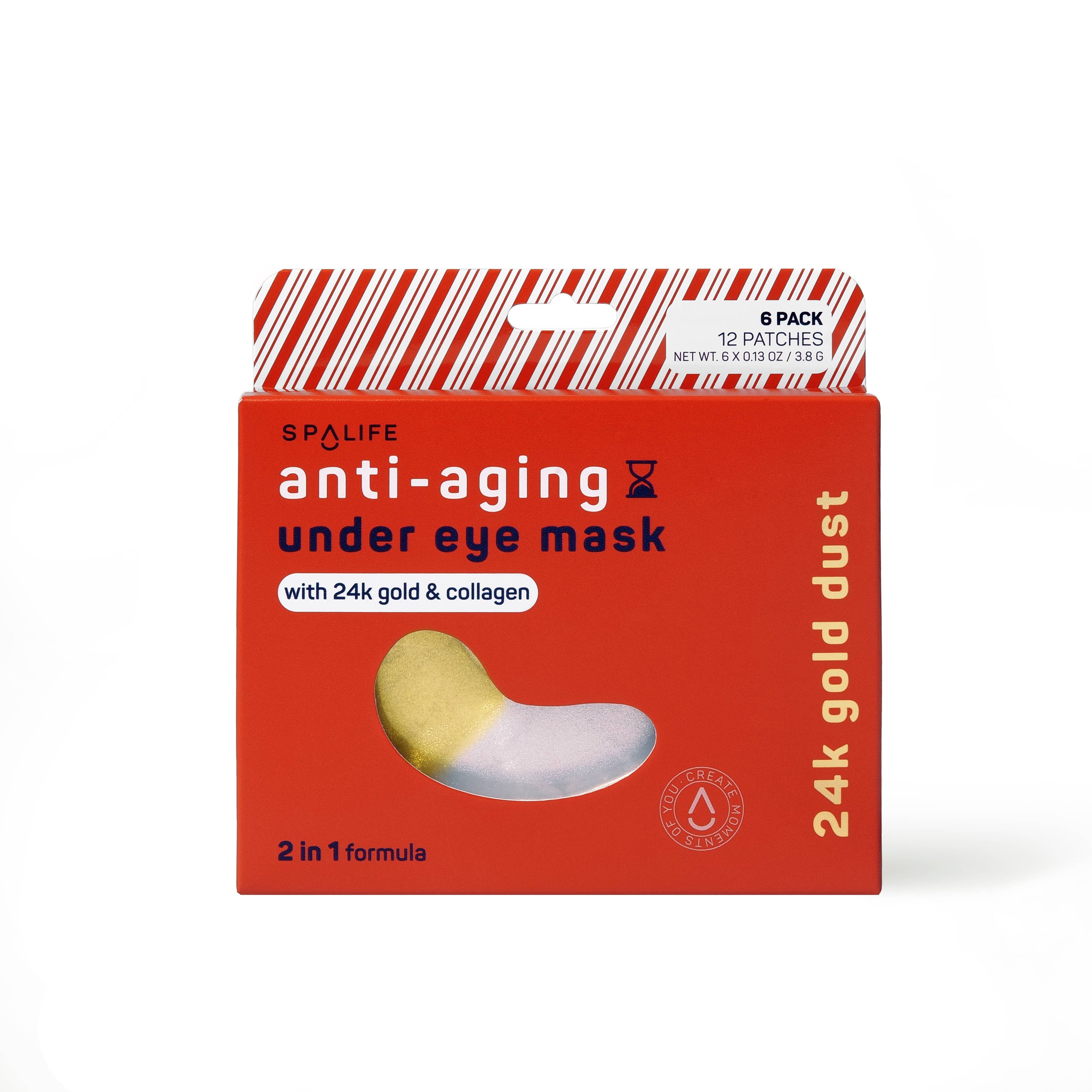 Candy Striped Anti-aging Undereye Masks - 2 in 1 Formula - BFF Here