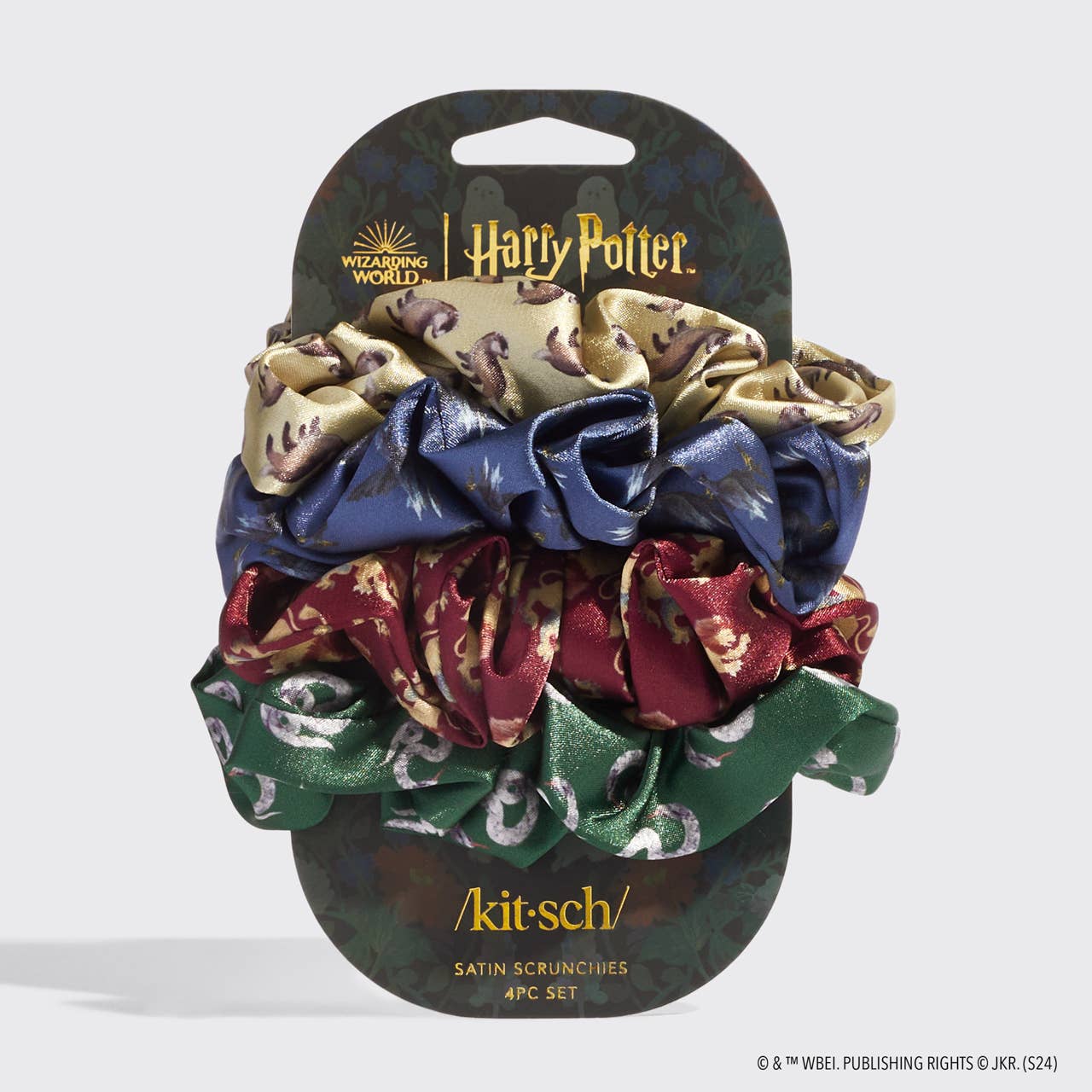 Harry Potter x Kitsch Satin Sleep Scrunchies 4pc Set - BFF Here