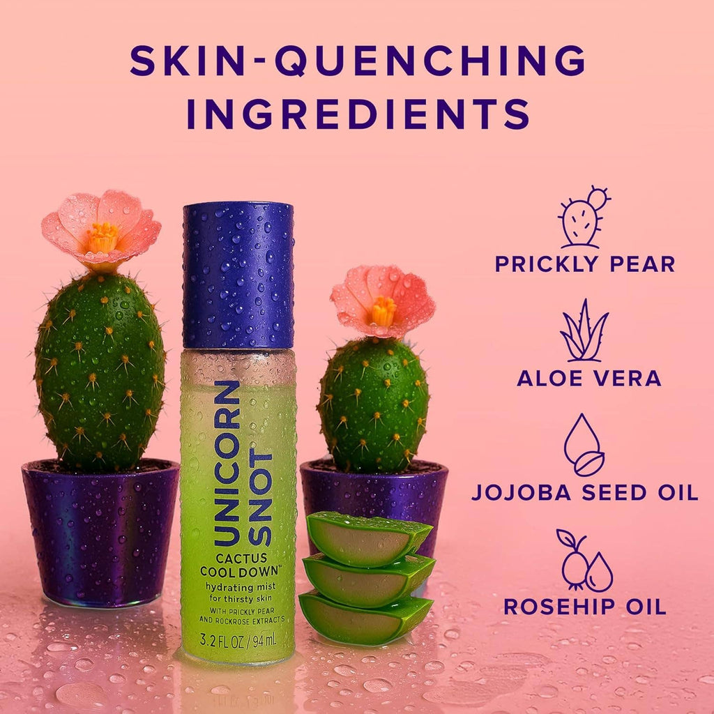 Cactus Cool Down Mist — Hydrating Face Spray by Unicorn Snot - BFF Here