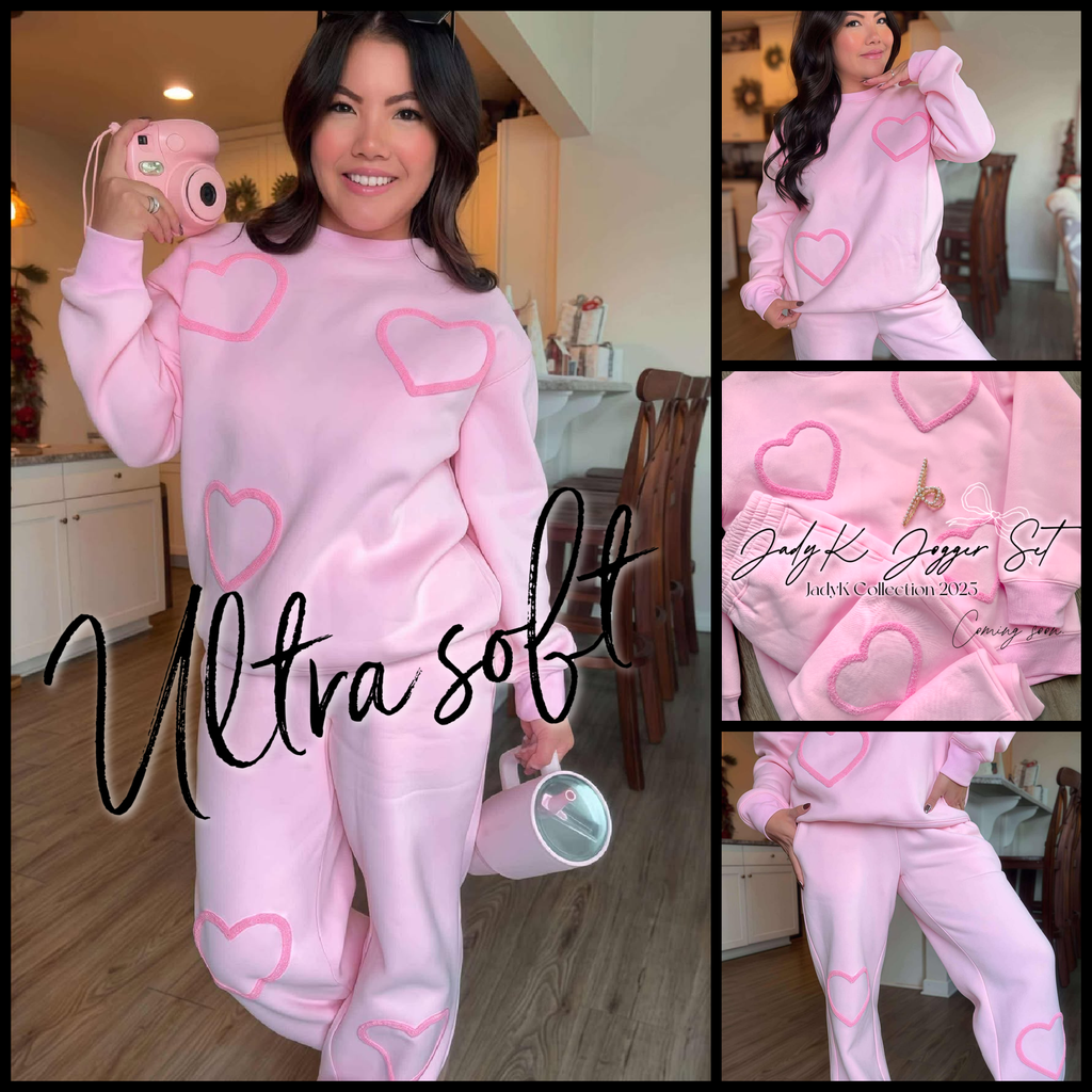 Haley Ultra Soft Heart Jogger Set - BFF Here
