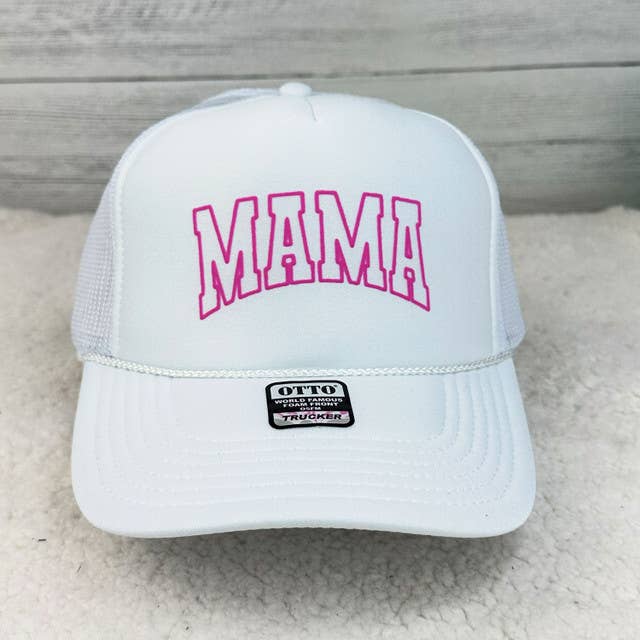 Mama Puff White Trucker Cap - BFF Here