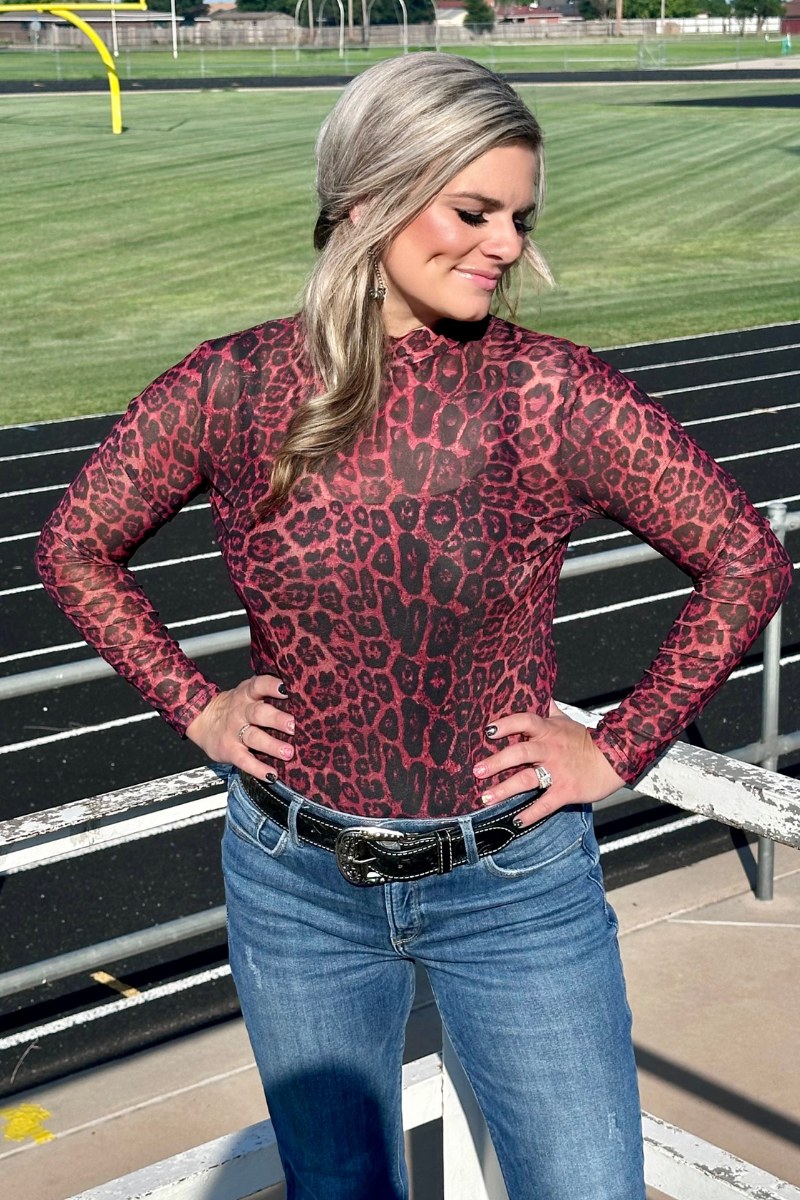 Sideline Spirit Maroon Mesh Top by Sterling Kreek - BFF Here