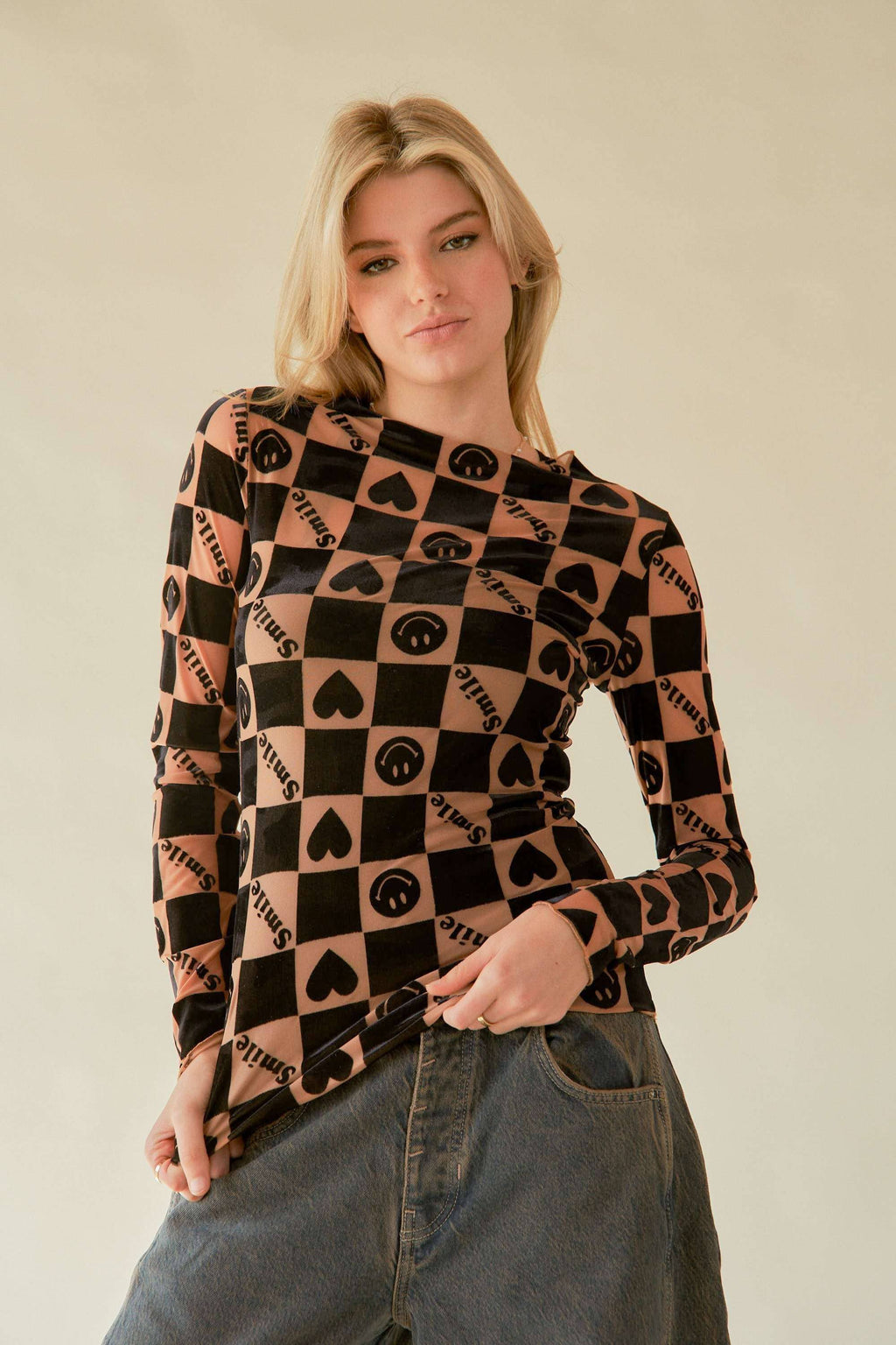 Checkmate Mesh Top - BFF Here