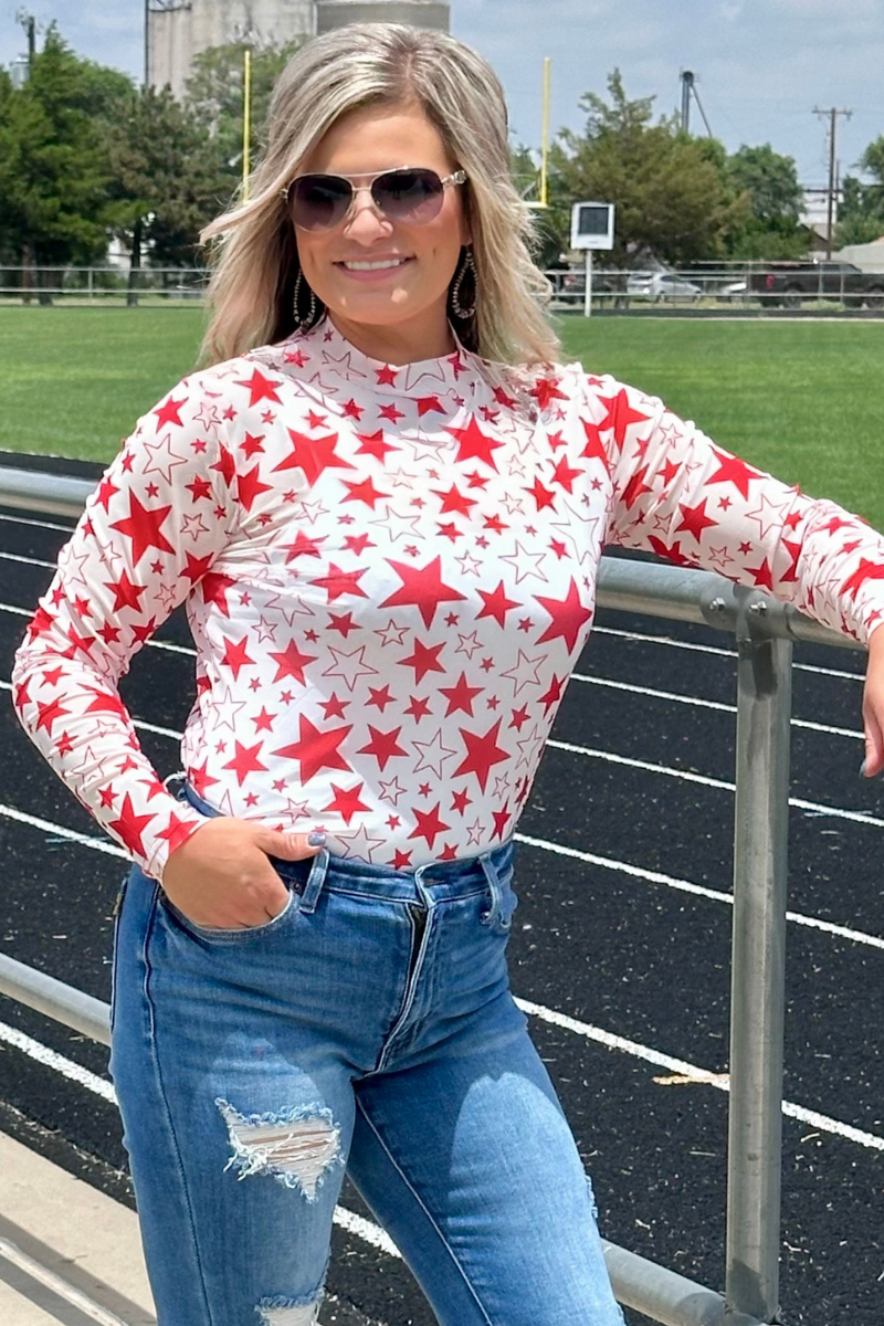 Go Team Go Red Mesh Top by Sterling Kreek - BFF Here