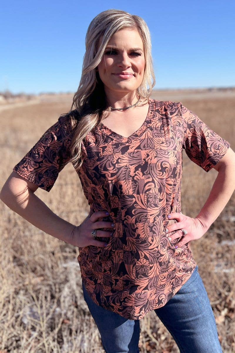 Checked In Tooled Top by Sterling Kreek - BFF Here