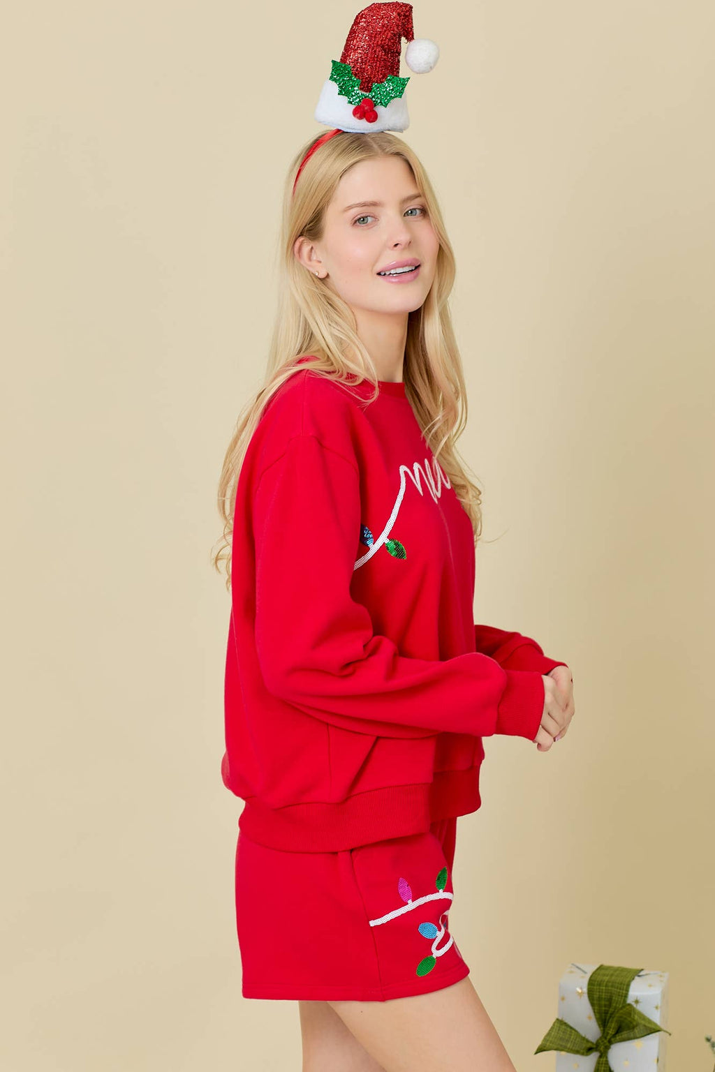 Merry Sequined Letter with Christmas Knit Top - BFF Here