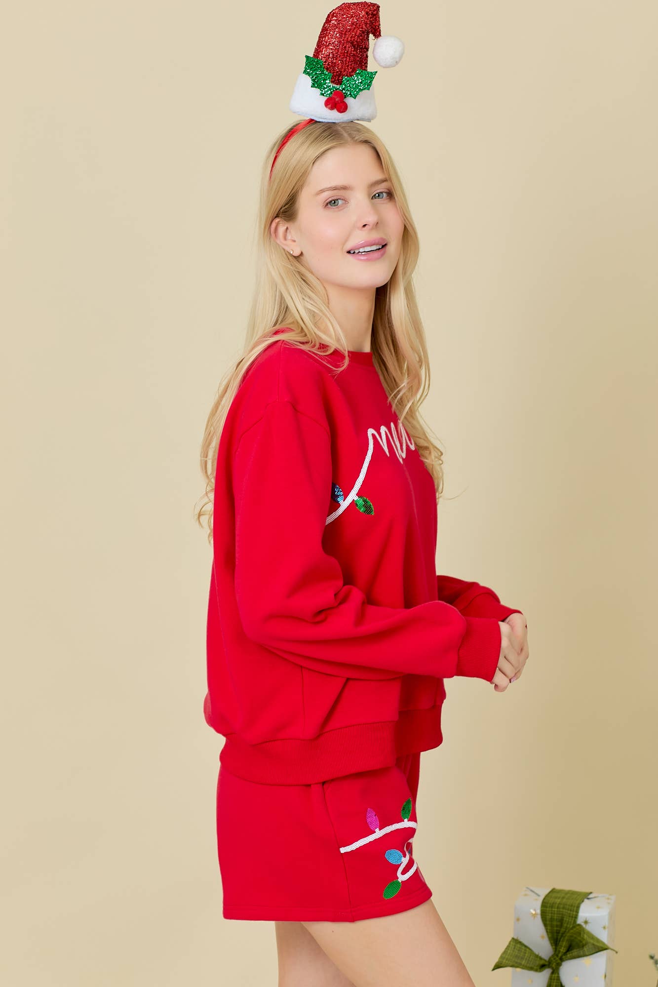 Merry Sequined Letter with Christmas Knit Top - BFF Here