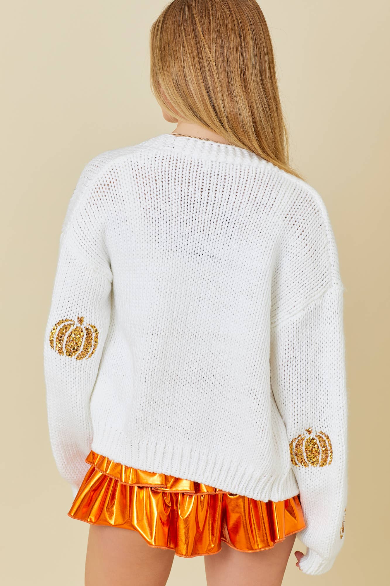 Pumpkin Spice Sequin Cardigan - BFF Here