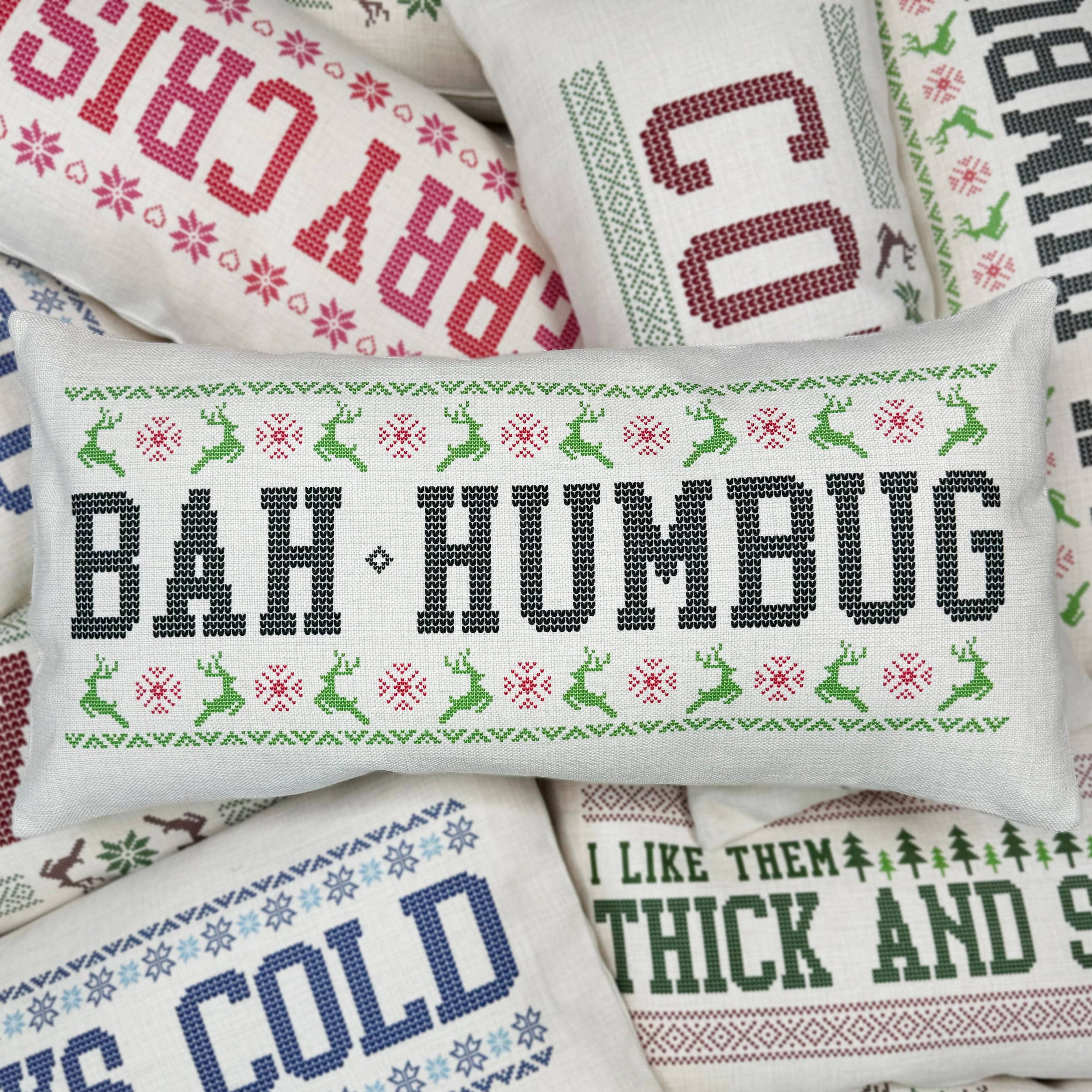 Funny Christmas Vintage Pillow / Choice of Style - BFF Here