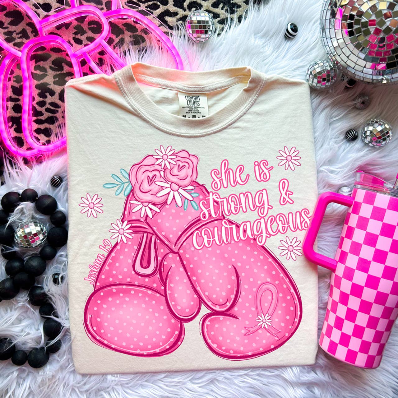 She Is Strong & Courageous Tee - BFF Here