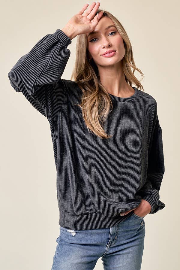 Cozy Luxe Ribbed Top - BFF Here