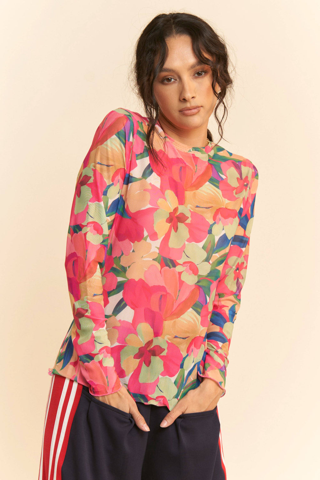 Bloom Burst Mesh Top / Choice of Color - BFF Here