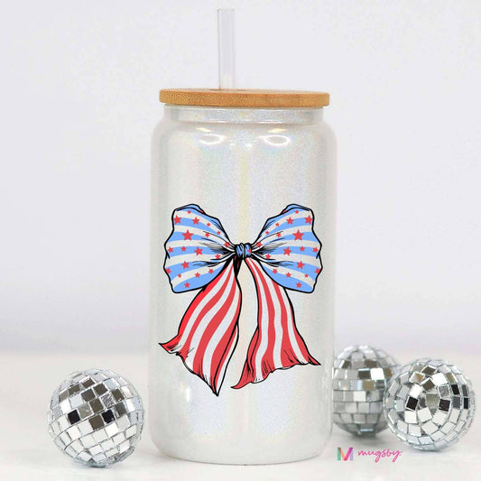 PREORDER: Bow & Glitter: American Dream Glass Cup - BFF Here