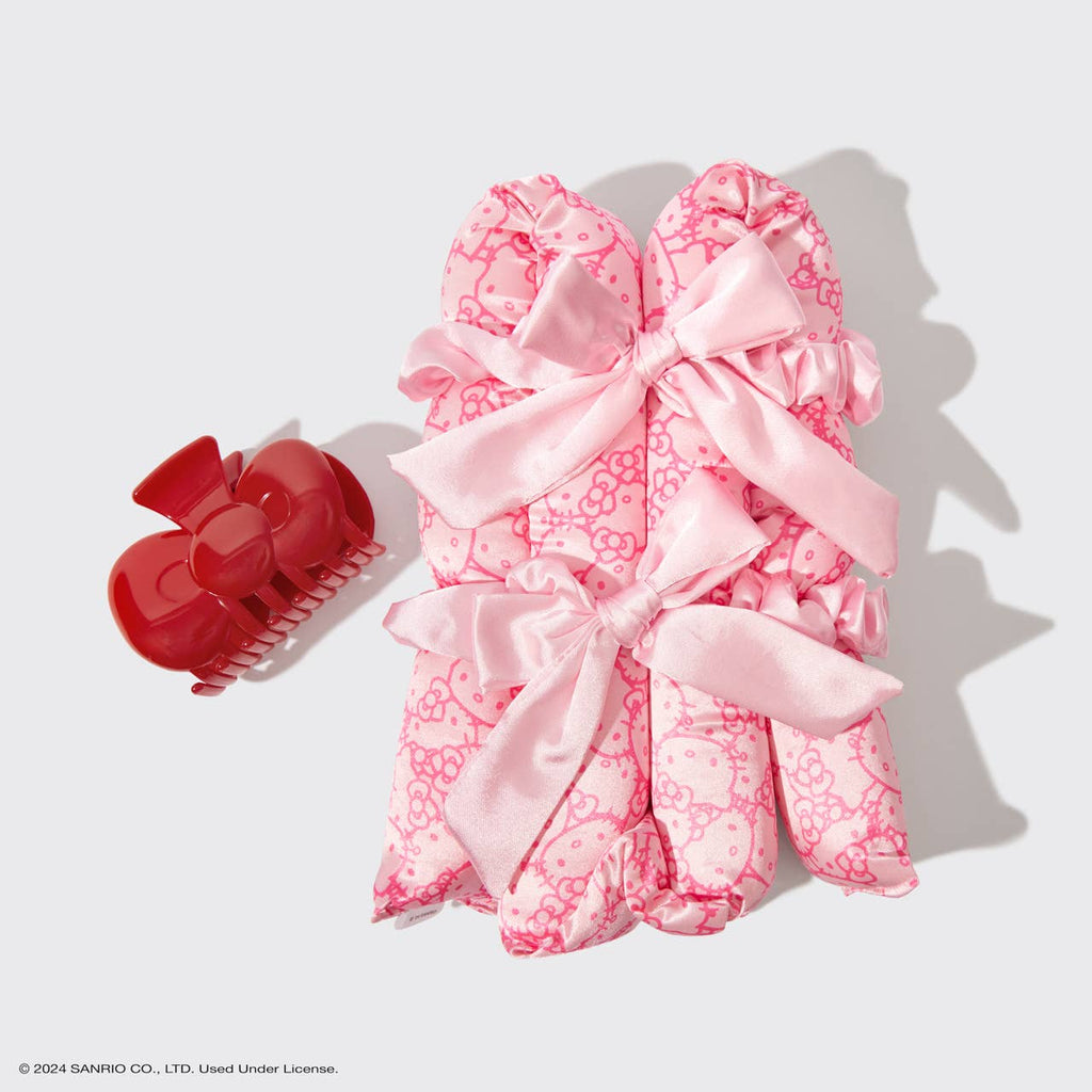 Hello Kitty x Kitsch XL Satin Heatless Styling & Bow 4pc Set โ BFF Here