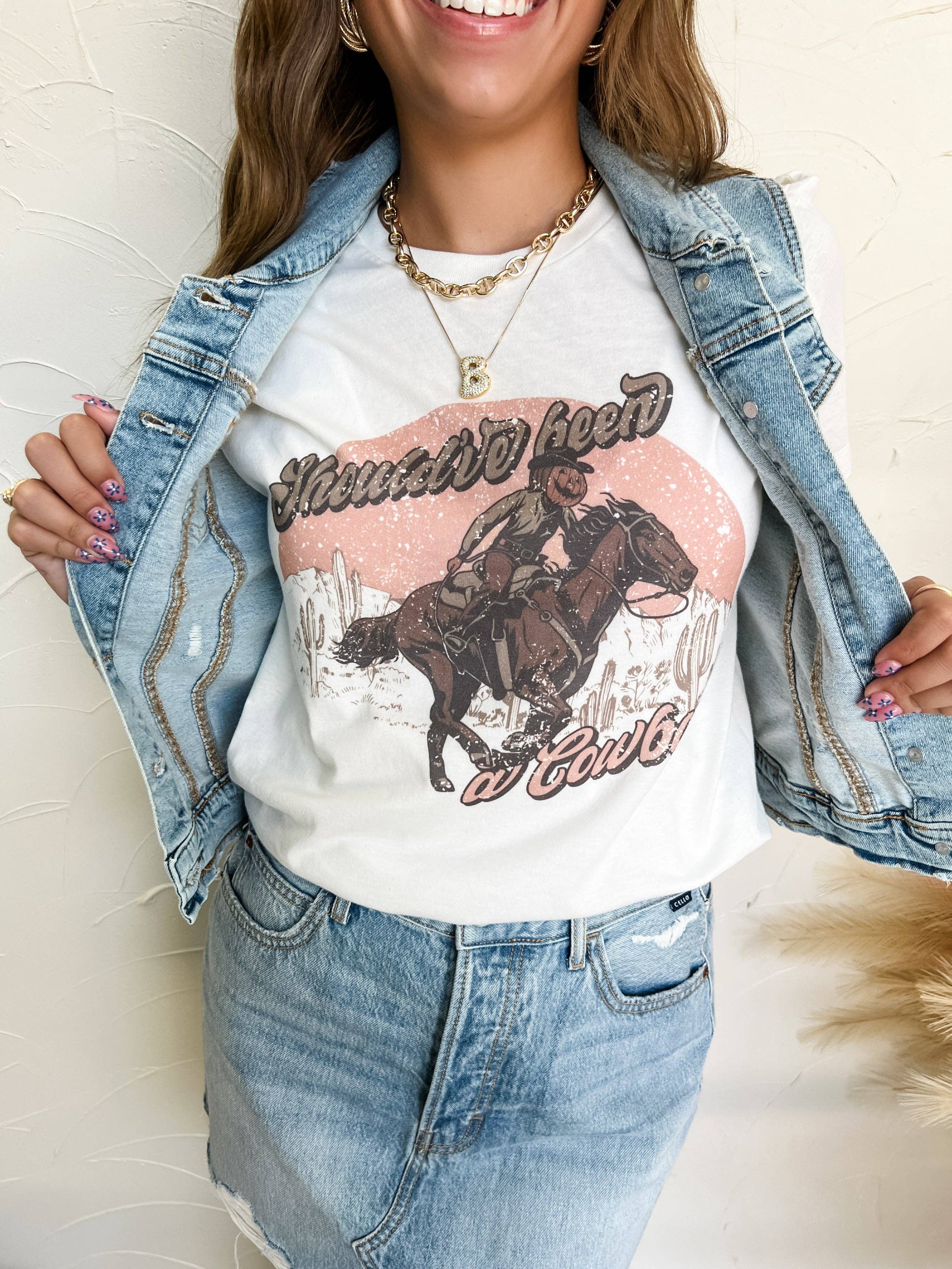 Should've Been A Pumpkin Cowboy Tee - BFF Here