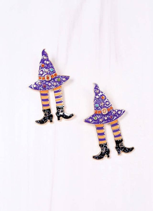 Cromwell Witch Hat Earring PURPLE - BFF Here